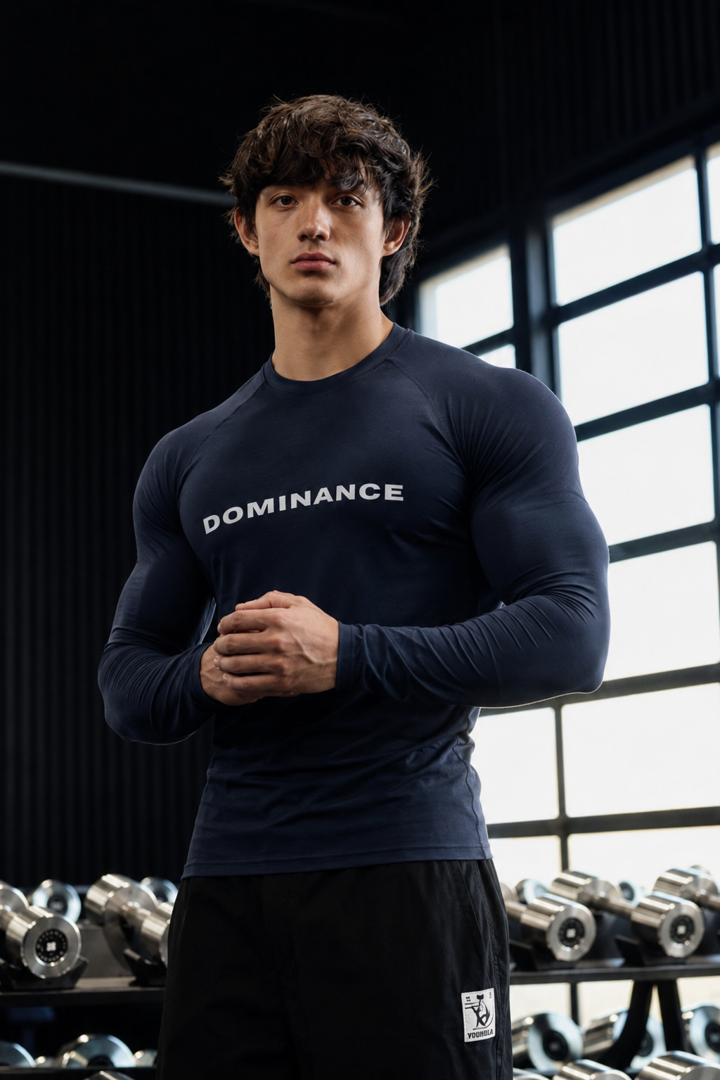 Compression T-Shirt: Navy Blue Full Sleeve