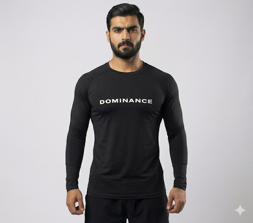 Compression T-Shirt: Black Full Sleeve